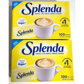 Splenda Zero Calorie Sweetener Packets, 100-count Packages (Pack of 2) exp 3/26