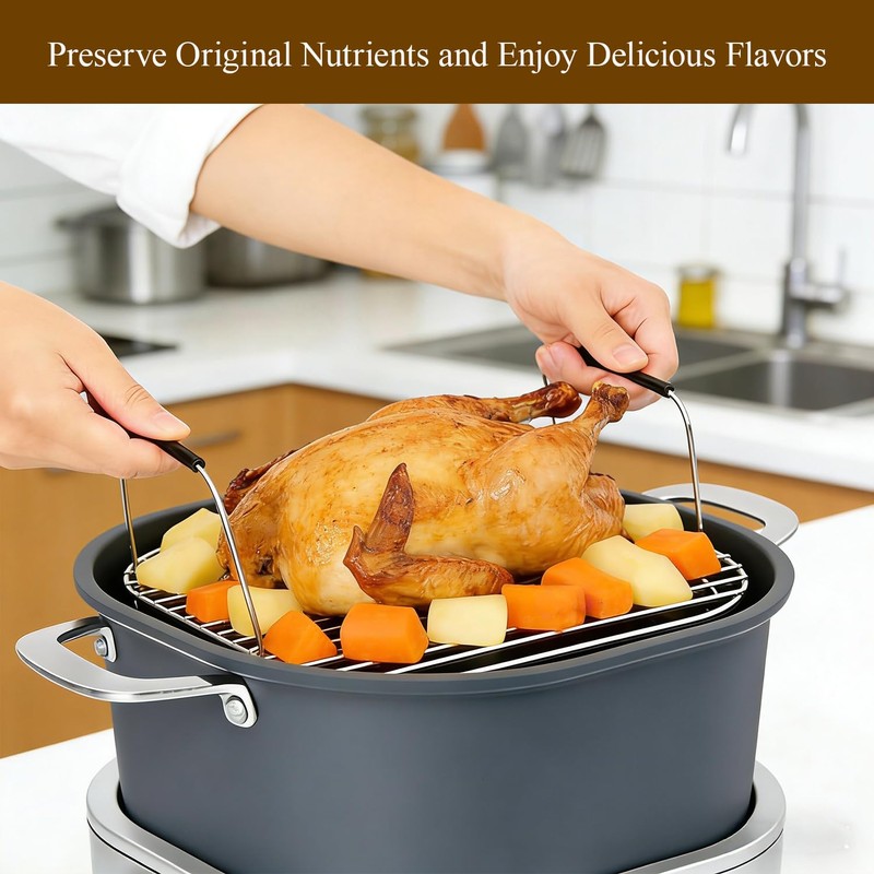 Roast and Steamer Rack Compatible with Ninja Foodi Possible Cooker