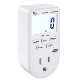 Poniie PN1500 Portable Micro Electricity Usage Monitor Electrical Power Consumption Watt Meter (110V, 1500W)