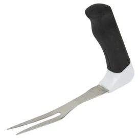PETA Easi-Grip Carving Fork, Stainless Steel Heavy Duty Carving Fork with Lightweight Angled Non-Slip Handle, Ergonomic Grip for Anyone with Grip Issues, Less Fatigue When Carving Meat and Barbecue