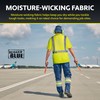RUGGED BLUE Moisture Wicking High Vis Shirt, ANSI Class 2