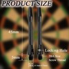 Yetaha Aluminum Dart Shafts, 2 Sets(6) Black Dart Stems, Medium