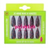 PaintLab Uñas postizas color marrón carey con estampado animal, estilo