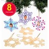 Baker Ross Winter Snowflake Wooden Photo Frame Xmas Hanging Decorations
