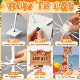 Yerliker Hawaiian Lei Stand Kit for Leis Display Storage