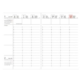 MARK'S 2024/2025 Pocket Diary A6 Vertical Gradient // Black: From September 2024 to December 2025