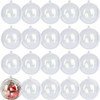 20 Pack Clear Plastic Fillable Ornament Ball 3.93''/100mm for Christmas,Holiday,
