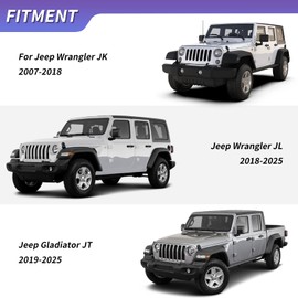 ZXMOTO Roof Rail Rack Cross Bars Crossbars Fits for Jeep Wrangler JK JL Gladiator JT 2007-2024 Heavy Duty Aluminum for Roof Cargo Box,Ski,Kayak,Bike,Cargo Carrie