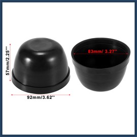 INFINAUTO 4Pcs 83mm Universal Car LED Headlight Headlamp Dust Cap Cover Rubber Stylish Design