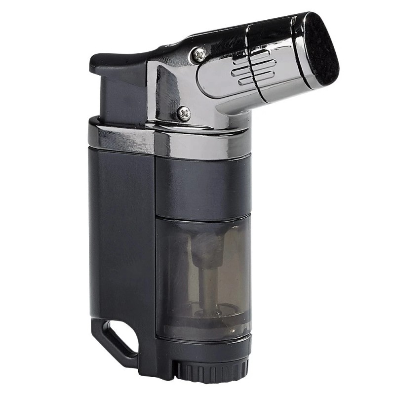 Rockwell Incline Triple Jet Butane Torch Cigar Lighter - Gunmetal