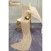 Pack of 2 Cheesecloth Table Runner, Beige, 90 x 300