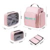 Maletín De Maquillaje Rosa Con 4 Bolsas Organizadoras