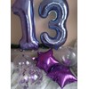 40 Inch Number Balloon Purple 7 Balloon Purple Party Decorations,