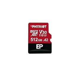 Patriot EP Series 512GB Micro SDXC V30 A2 UHS-I U3 4K UHD Memory Card - PEF512GEP32MCX