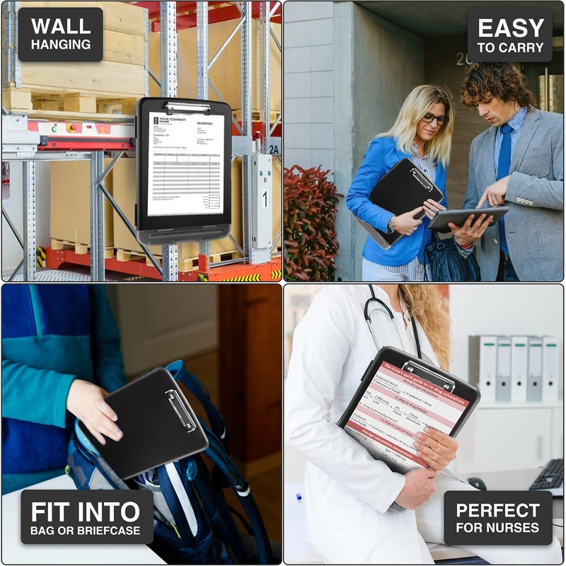 Sooez Clipboard with Storage, High Capacity Nursing Clip Board 8.5