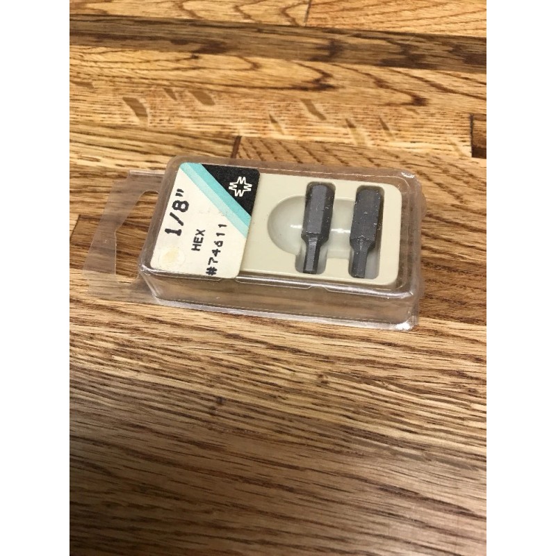 Wera 74611 Hex 1/8" Insert Bit With 1/4" Drive Pack