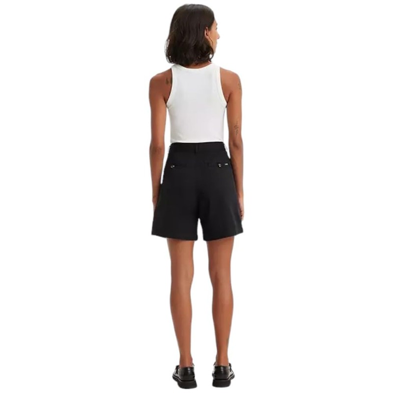 LEVIS Women's Pleated Trouser Shorts Blacks, Caviar, 25