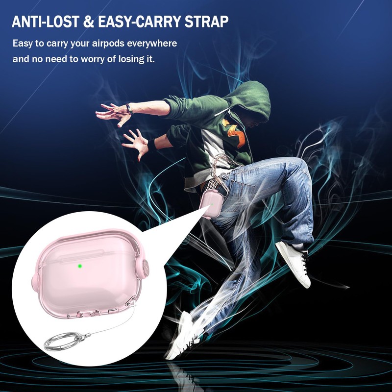 MHYALUDO Compatible with AirPods Pro 2nd Generation Case, Stand Design