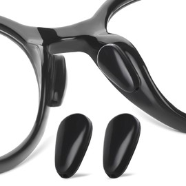 FOFALY Glasses Nose Pads, Anti Slip Eyeglass Nose Pad 3.2mm Heightened Airbag Cushions, Silicone Adhesive Glasses Nose Grips, Teardrop Replacement Nose Pads for Sunglasses (10 Black Pairs)
