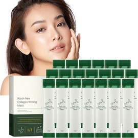 Tkekruh 20pcs Collagen Firming Mask, Kollagen Maske Gesicht, Straffende Schlafmaske aus Kollagen, Nachtschlafmaske ohne Waschen, Hydrating Anti-Ageing Face Masks, Oil Control Shrink Pores