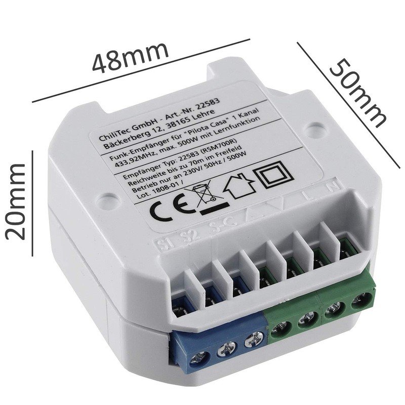 Pilot Casa Wireless Switch Set, 230 V, LED, up to