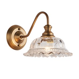 HDDFL Vintage Wall Scone Bedside Wall Lamp Matte Brass Wall Light Fixtures Antique in Door Lighting Fixture for Living Room Porch Staircase Drawing Room Bedroom