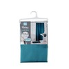 Douceur d'Intérieur, Essencia Teal Polyester Shower Curtain with Hooks (180
