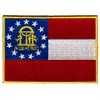 Parche bordado de la bandera del estado de Georgia, emblema