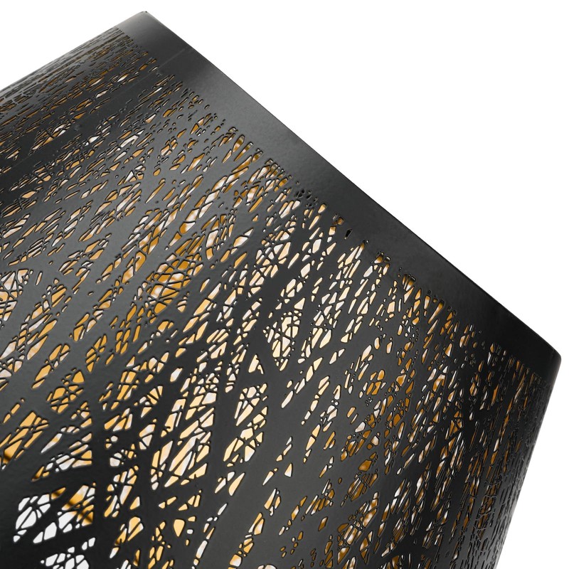Medium Lamp Shade, ALUCSET Barrel Metal Lampshade with Pattern of