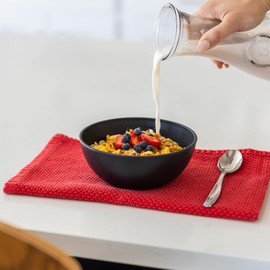 Grow Forward Premium Wheat Straw Cereal Bowls Set of 8 - Unbreakable 27oz Reusable Plastic Bowls - Microwave Safe Bowls for Kitchen, Camping, RV, Dessert, Soup, Salad, Ramen, Eating - Moonlight