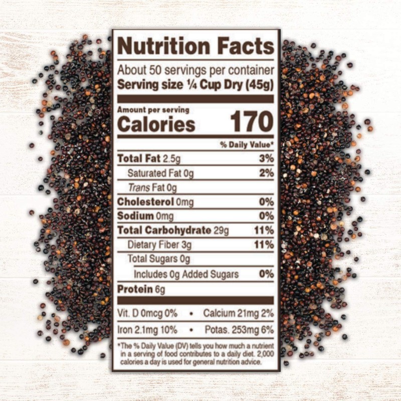 Roland Foods Black Quinoa from Peru, Pre-washed, 5 Lb Bag