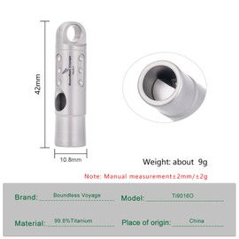 iBasingo Titanium Whistle Emergency Survival Gear Safety Whistles with Lanyard Loud for Outdoor Camping Hiking Coaches Training Sports Keychain Whistle Small Delicate Camping Supplies Ti9016O