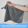 VIVOTE Microfiber Hand Towel with Hanging Loop, Super Soft &