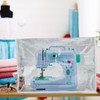 letsinstyle Sewing Machine Cover with Storage Pockets, Clear Plastic Sewing
