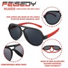 FEISEDY Kids Polarized Sunglasses Rubber Trendy Pilot for Boys Girls