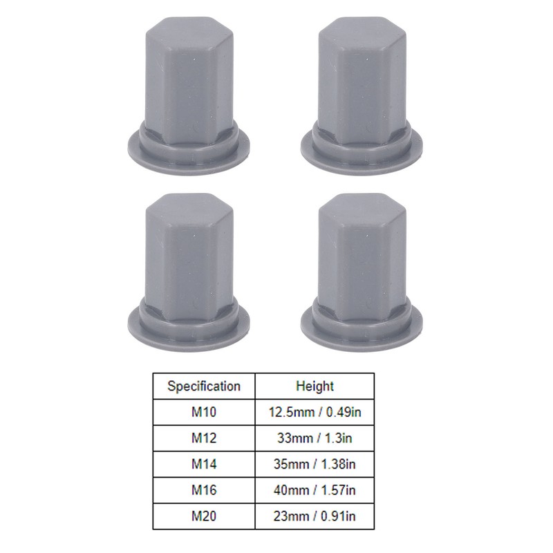 50PCS Hex Screw Bolt Covers Waterproof Dustproof Hexagonal Screw Protective