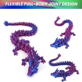 Surprise Dragon Egg Toy, 3D Printed Dragon Surprise Egg, Executive Dragon Fidget Desk Toys Decorative Egg Fillers Gifts for Boys Kids Home Decor (Laser Violet)