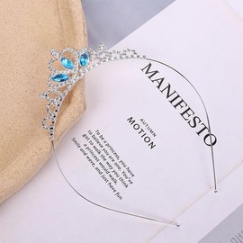 PLABBDPL Elsa Tiara Crystal Crown with Rhinestone Comb for Bridal Crown, Wedding, Prom, Pageant, Princess Parties, Wedding Tiara, Tiara, Children, Princess Crown, Women's Crown Birthday Parties