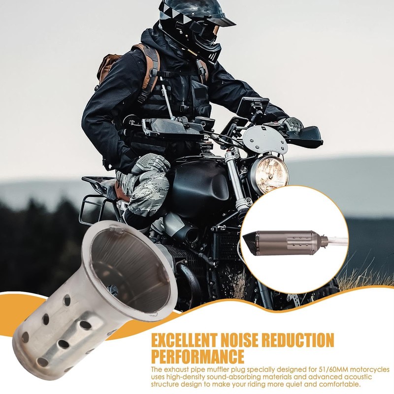 Muffler Silencer Baffle - Noise Eliminator Muffler Insert for Motorcycle