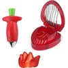 2 Pcs Strawberry Huller and Cutter Set, Pedicle Remover Tool