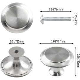 ZEACCT 20 Pieces Round Door Handle Knobs, Mushroom Knobs for Drawers, Vintage Cabinet Knobs, Round Cabinet Knobs, Black Cabinet Door Knobs, Small Sliding Door Handles