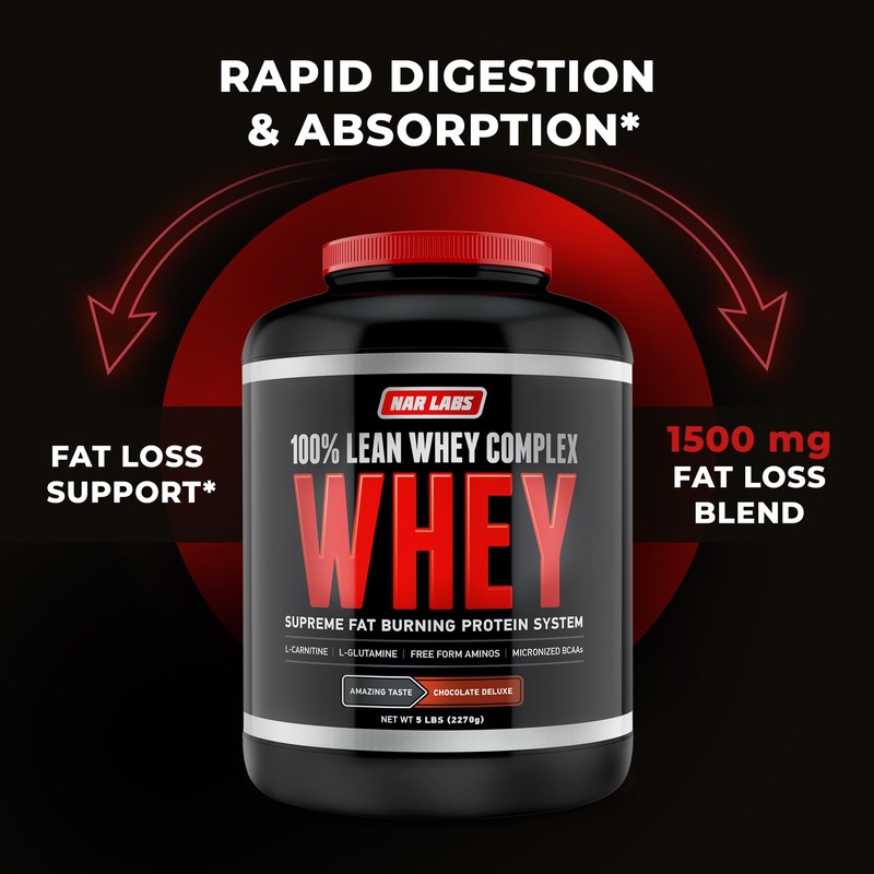 NAR LABS 100% Lean Whey Complex 5lbs (Chocolate Deluxe)