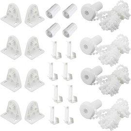LAINIKE Set of 4 Roller Blind Brackets Window 17 mm No Drilling Replacement Parts Roller Blind Klemmfix Bracket Replacement Parts Klemmfix for Blackout Roller Blind Window Side Pull Blind White