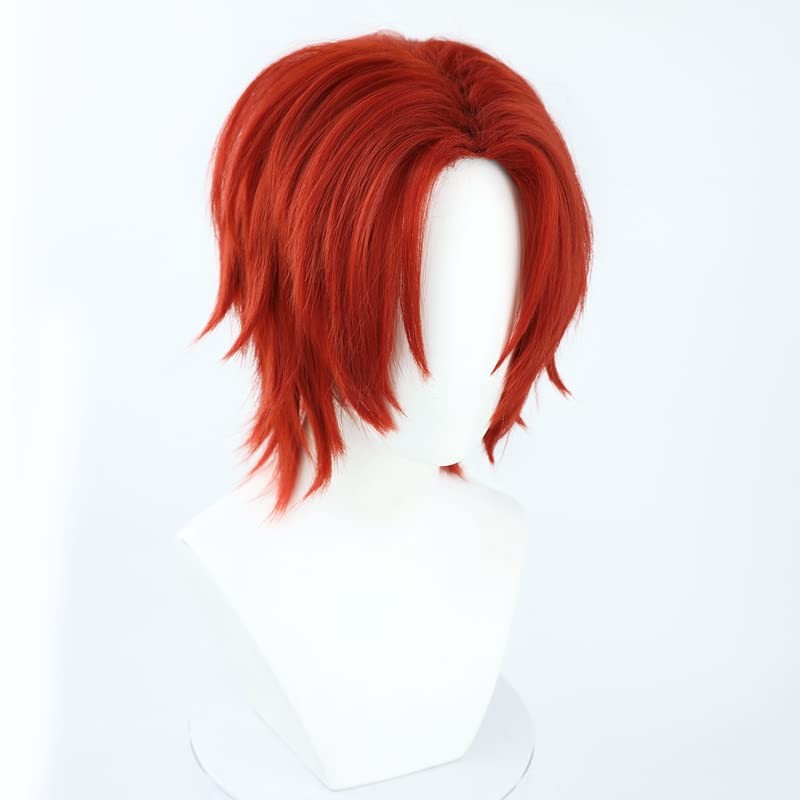 Cosplay Wig, One Piece Shanks, Win-Red, Heat-Resistant Wig (A)