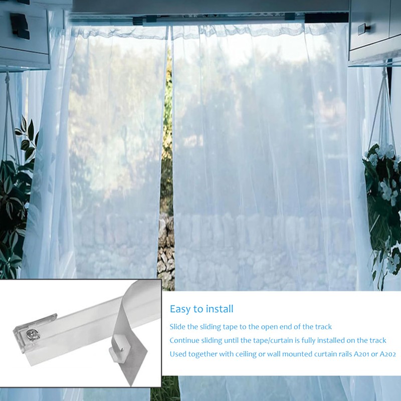 2 Pack RV Clear Glide Tape Set - 1/2 Inch