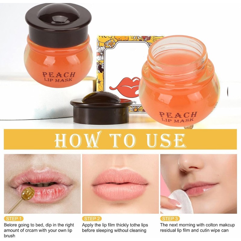 Mascarilla labial de 0,4 oz, hidratante, reparadora de líneas descoloridas,