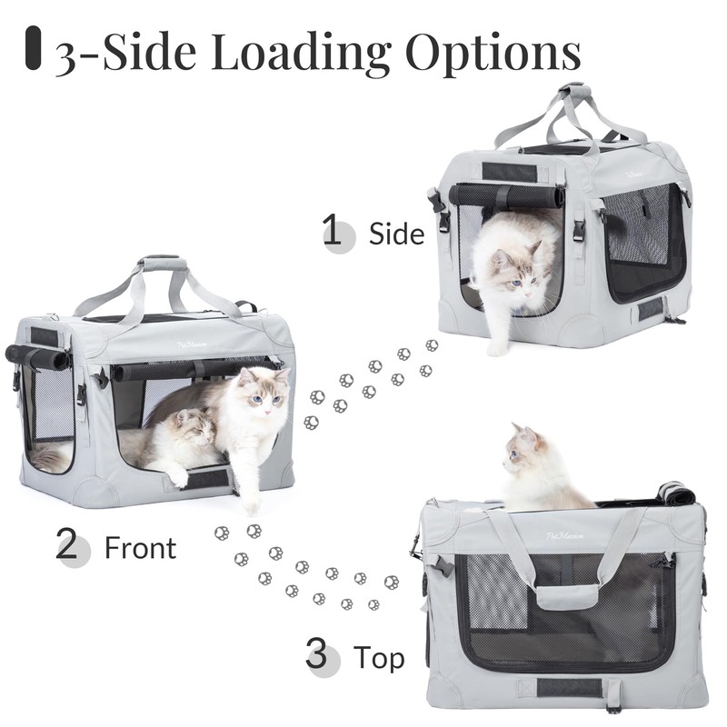 Extra Large Cat Carrier for 2 Cats, Soft Pet Car