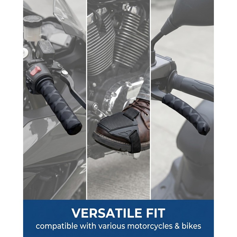 DLPRK 2 Pairs Motorcycle Grip Sleeves, Heat Shrinkable, Non-Slip Brake