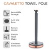 TOWER T826133GRY Cavaletto Kitchen Roll Holder with Soft Backing, Grey