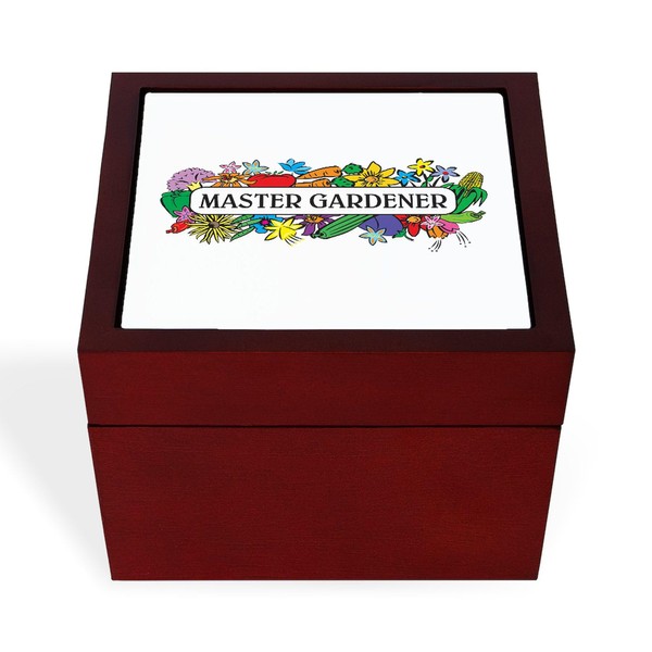 CafePress Master Gardener Tile Box Memory Keepsake Jewelry Box, 5"x5"x3.75"